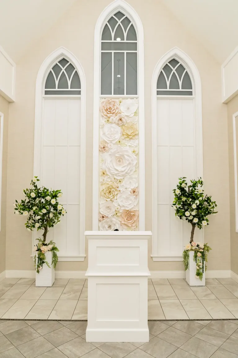 Bliss Wedding Chapel Las Vegas Altar & Flower Wall