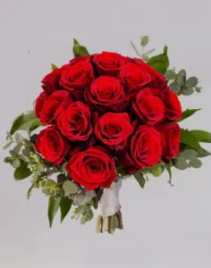 18 Red Rose Hand Tied Bouquet